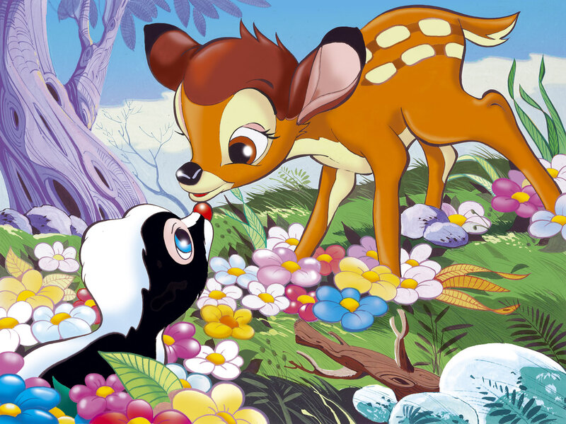 Bambi and a Skunk