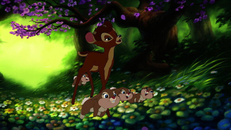 Bambi and Baby Bunnies