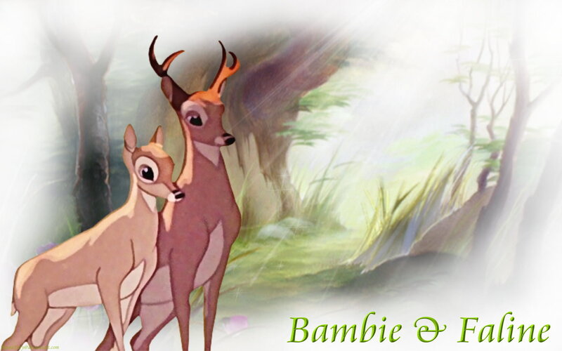 Bambi and Faline Deer