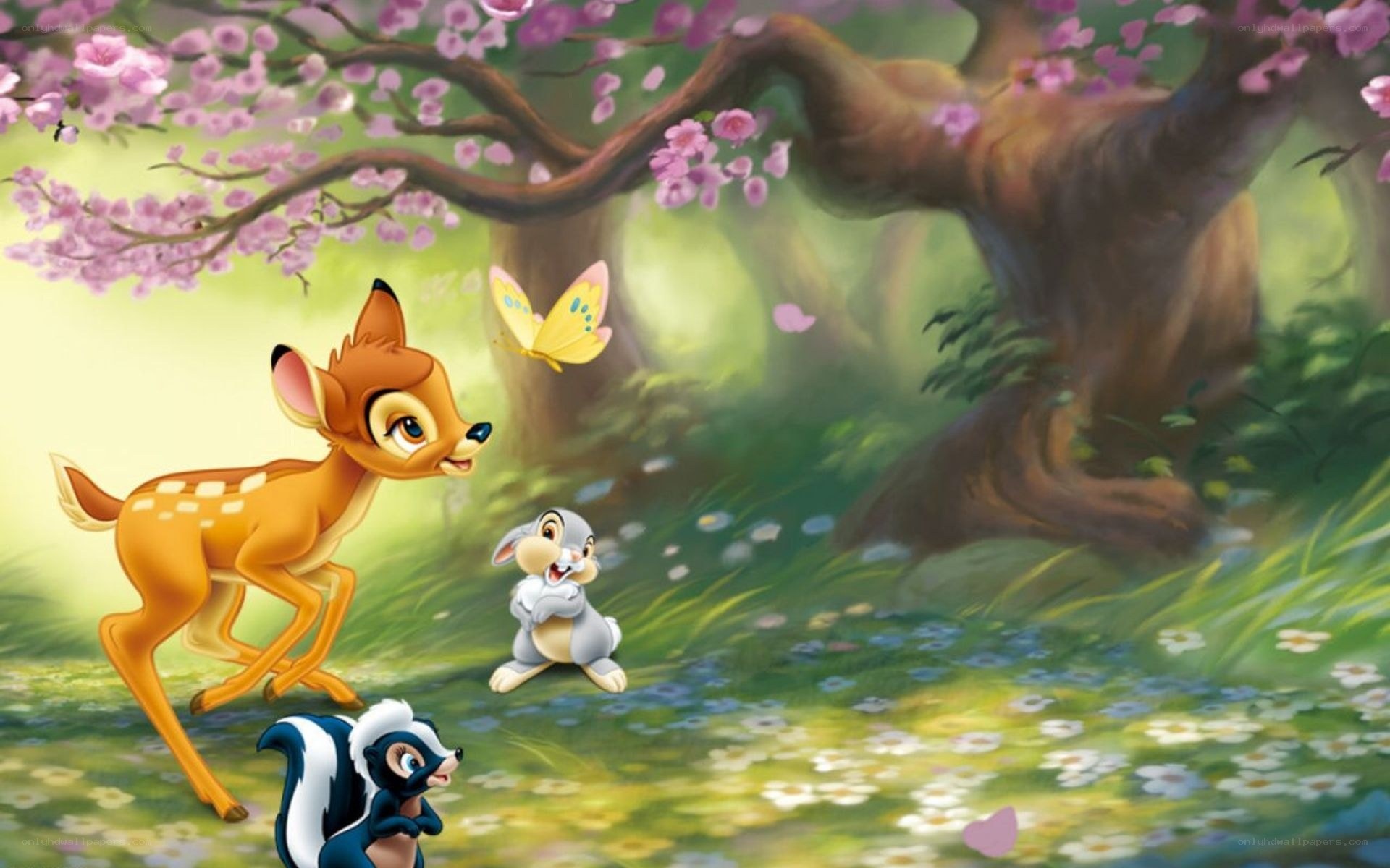Bambi and friends in spring