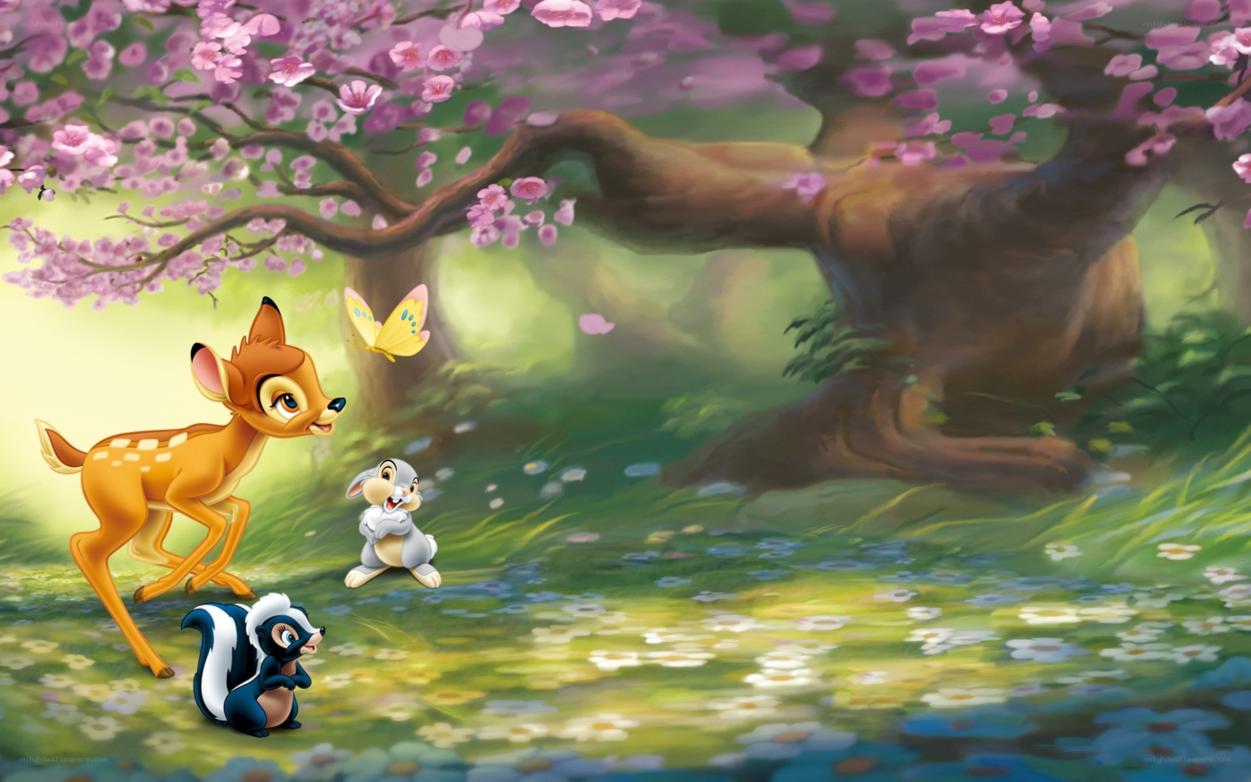 Bambi and friends in spring