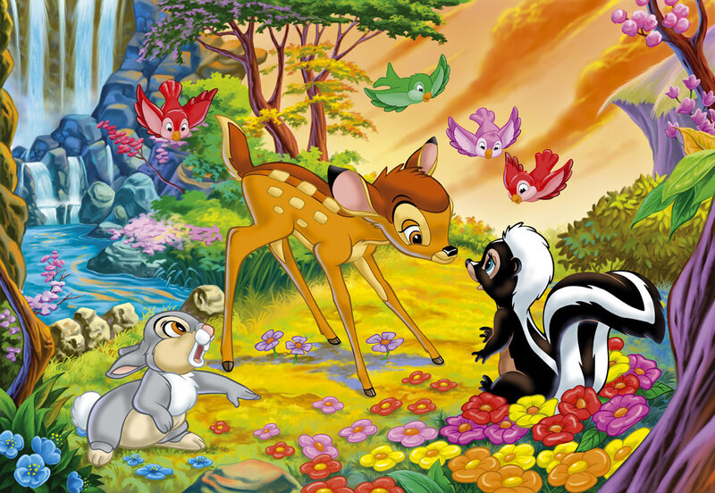 Bambi and friends in the forest