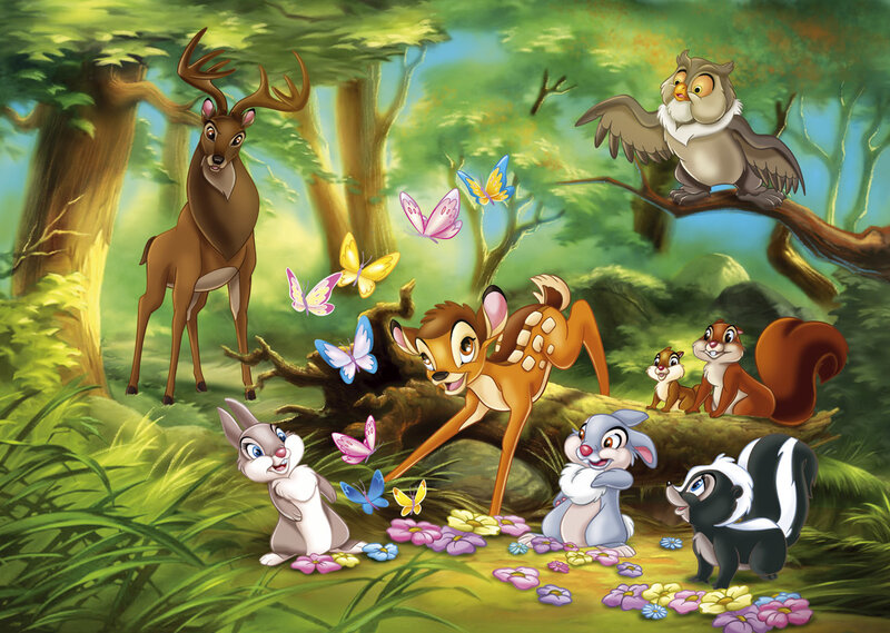 Bambi and friends in the forest