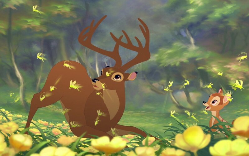 Bambi and His Father — Green