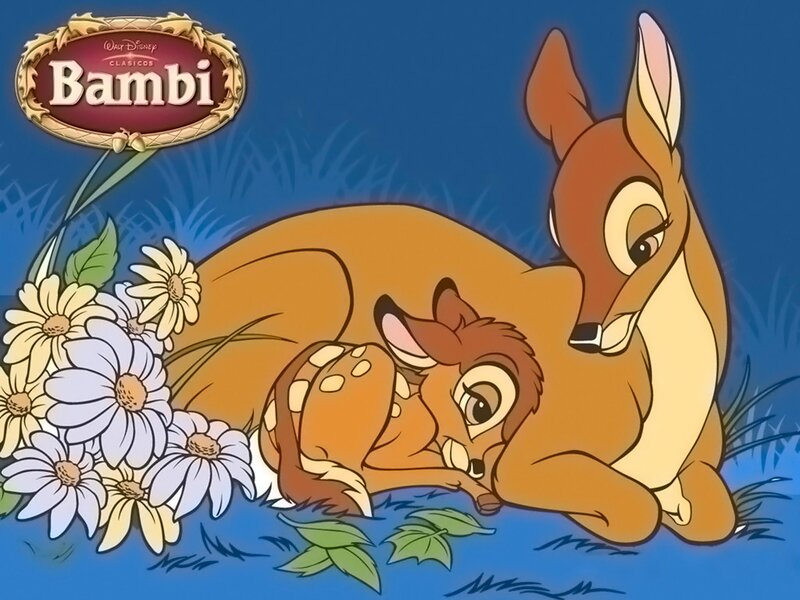 Bambi and His Mother — Blue