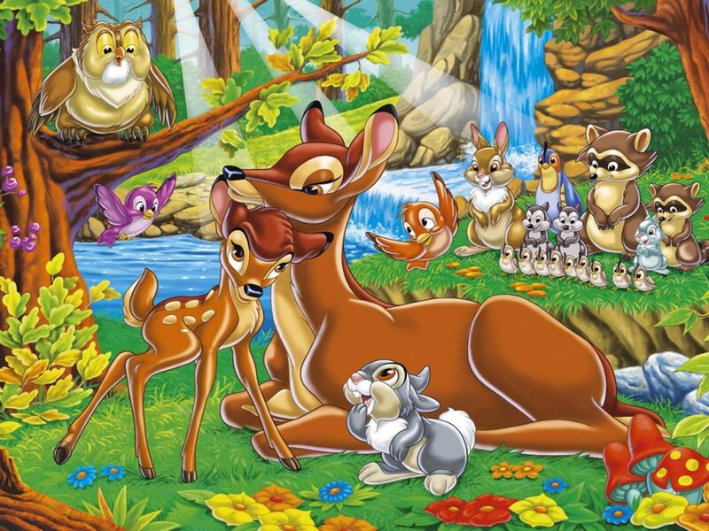 Bambi and His Mother — Green