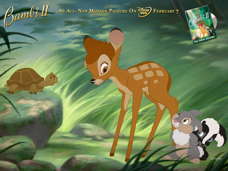Bambi Deer in Forest — Green