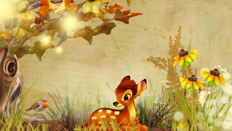 Bambi Deer in Grass