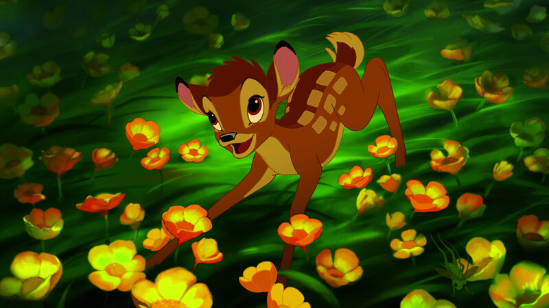 Bambi in Flower Field