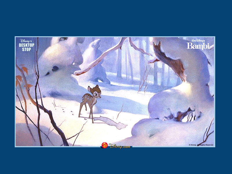 Bambi in Snow — Blue
