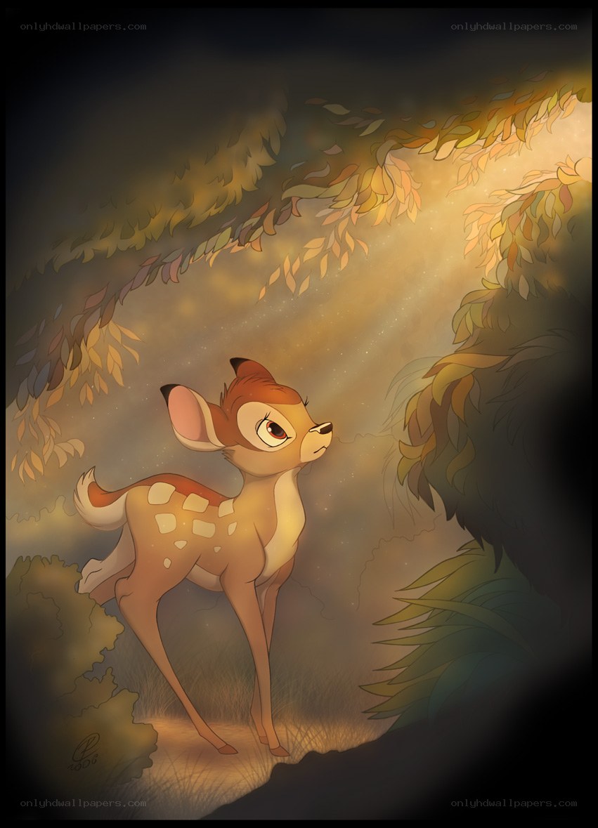 Bambi in the forest