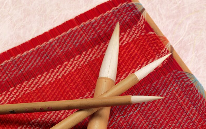 Bamboo calligraphy brushes