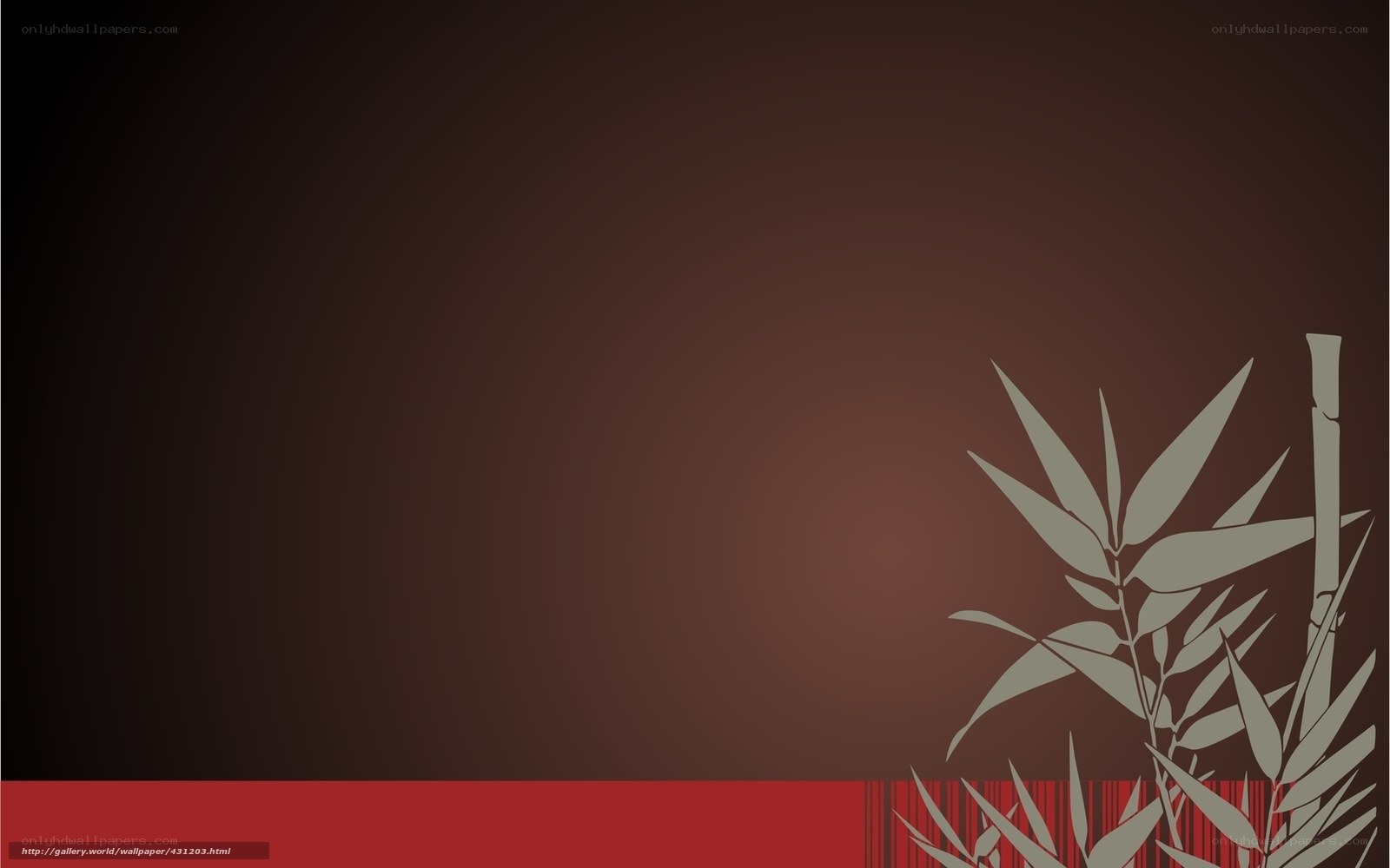 Bamboo design on brown background