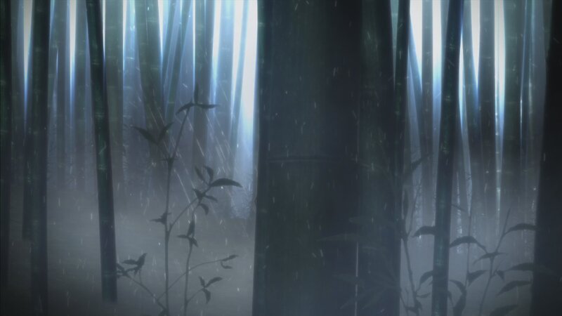 Bamboo Forest at Night — Green, Serene