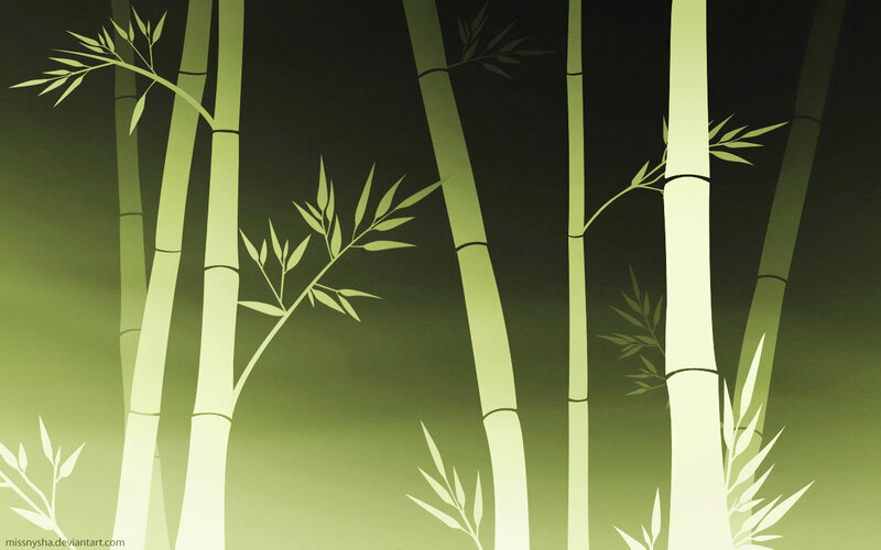 Bamboo Forest — Green, Serene, Night