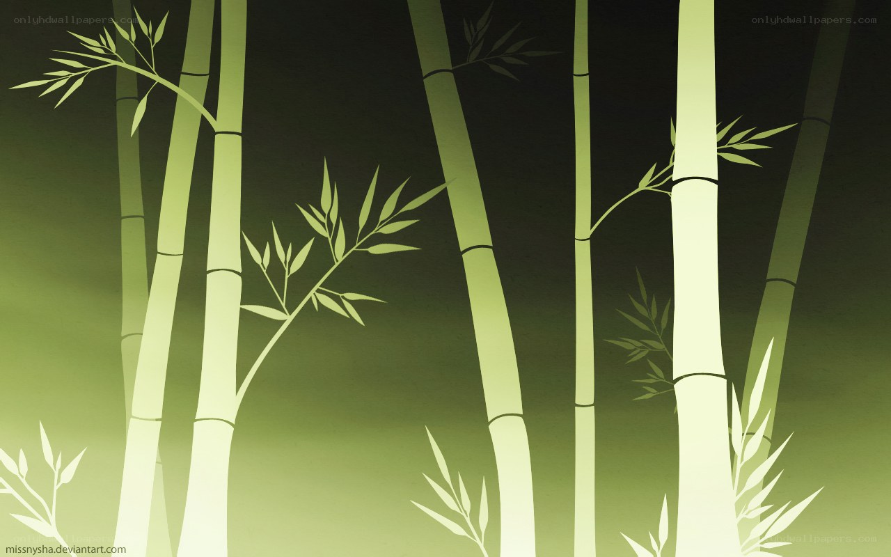 Bamboo forest silhouette