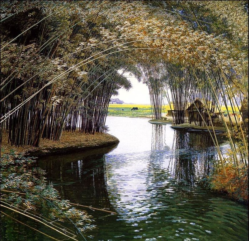 Bamboo Grove by River