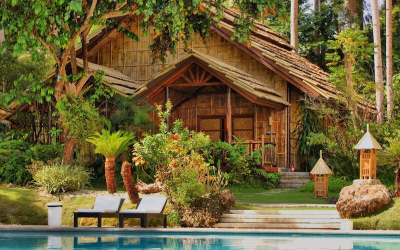 Bamboo Hut by Pool