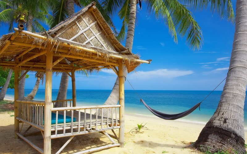 Bamboo Hut on Beach