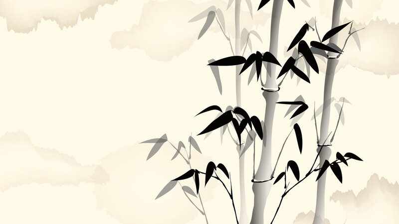 Bamboo in ink style