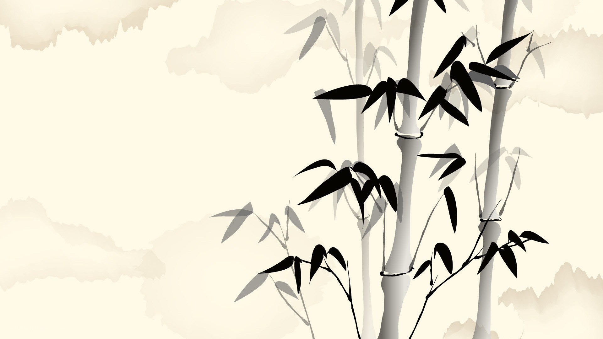 Bamboo in ink style