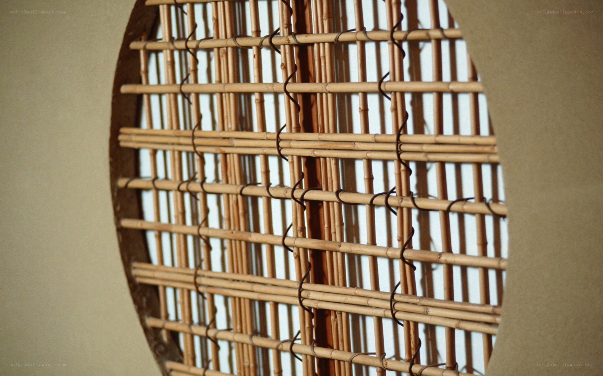 Bamboo lattice window