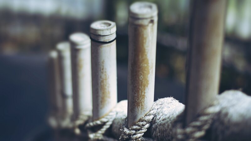 Bamboo Poles with Rope — Brown