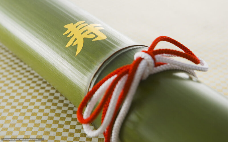 Bamboo Scroll with Knot