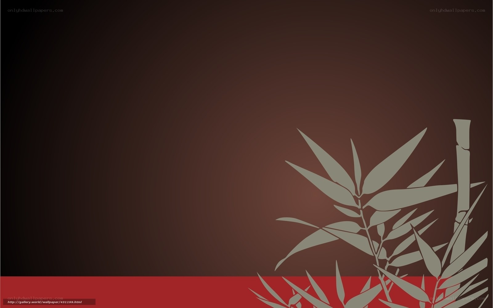 bamboo silhouette on brown