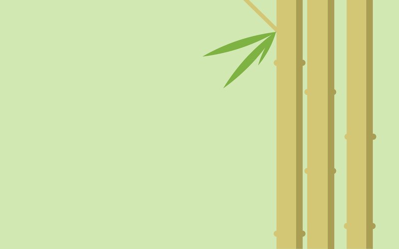 Bamboo Stalks and Leaves — Green, Serene, Vector Art
