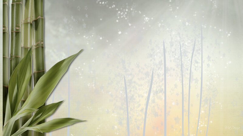 Bamboo Stalks and Leaves