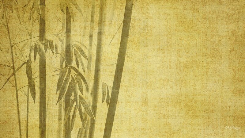Bamboo Stalks and Leaves — Yellow