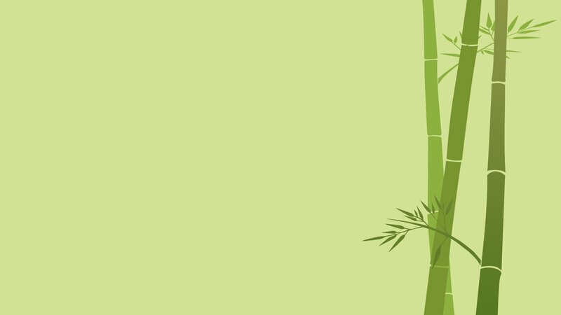 Bamboo Stalks on Green — Light Green