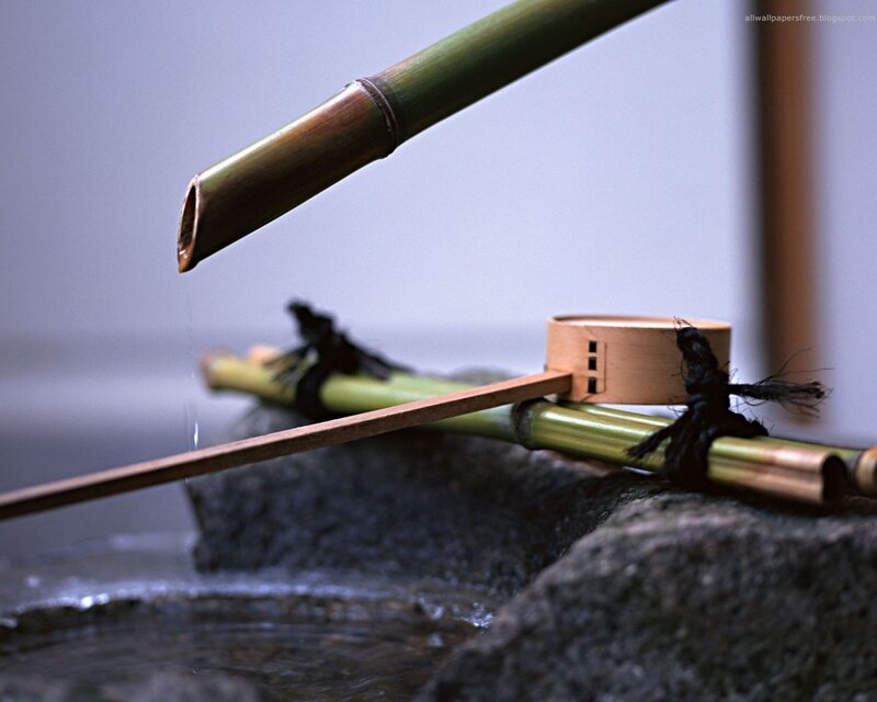 Bamboo water feature