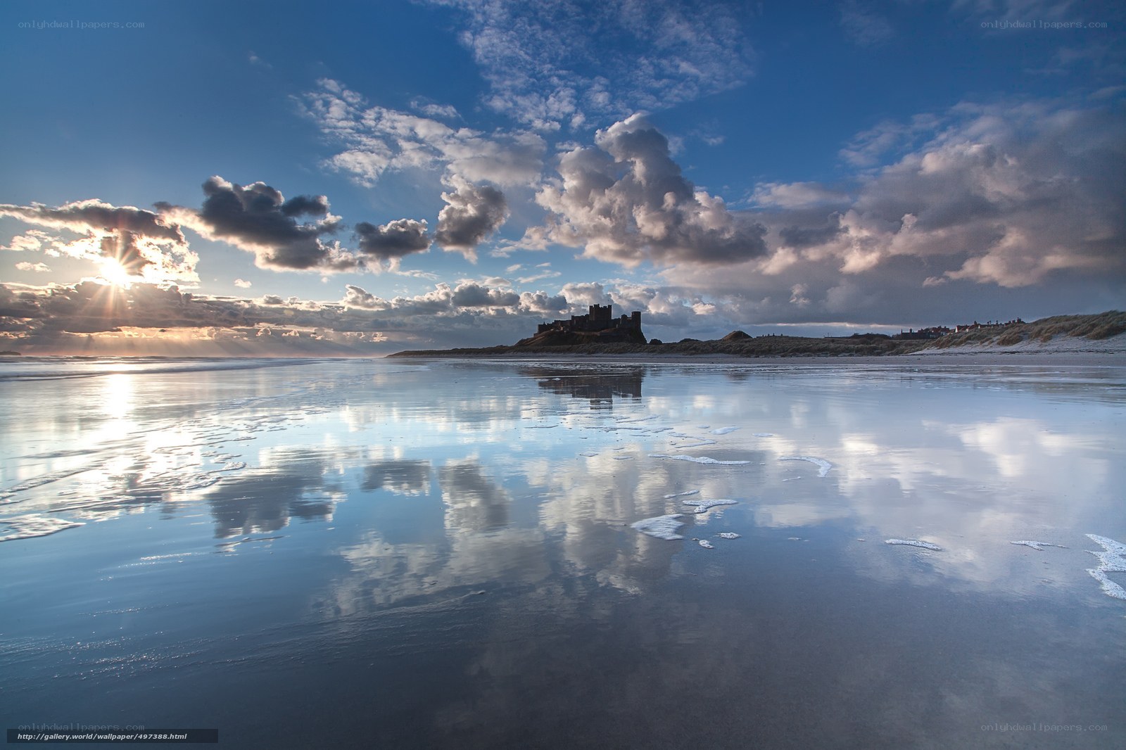 Bamburgh Castle at sunrise