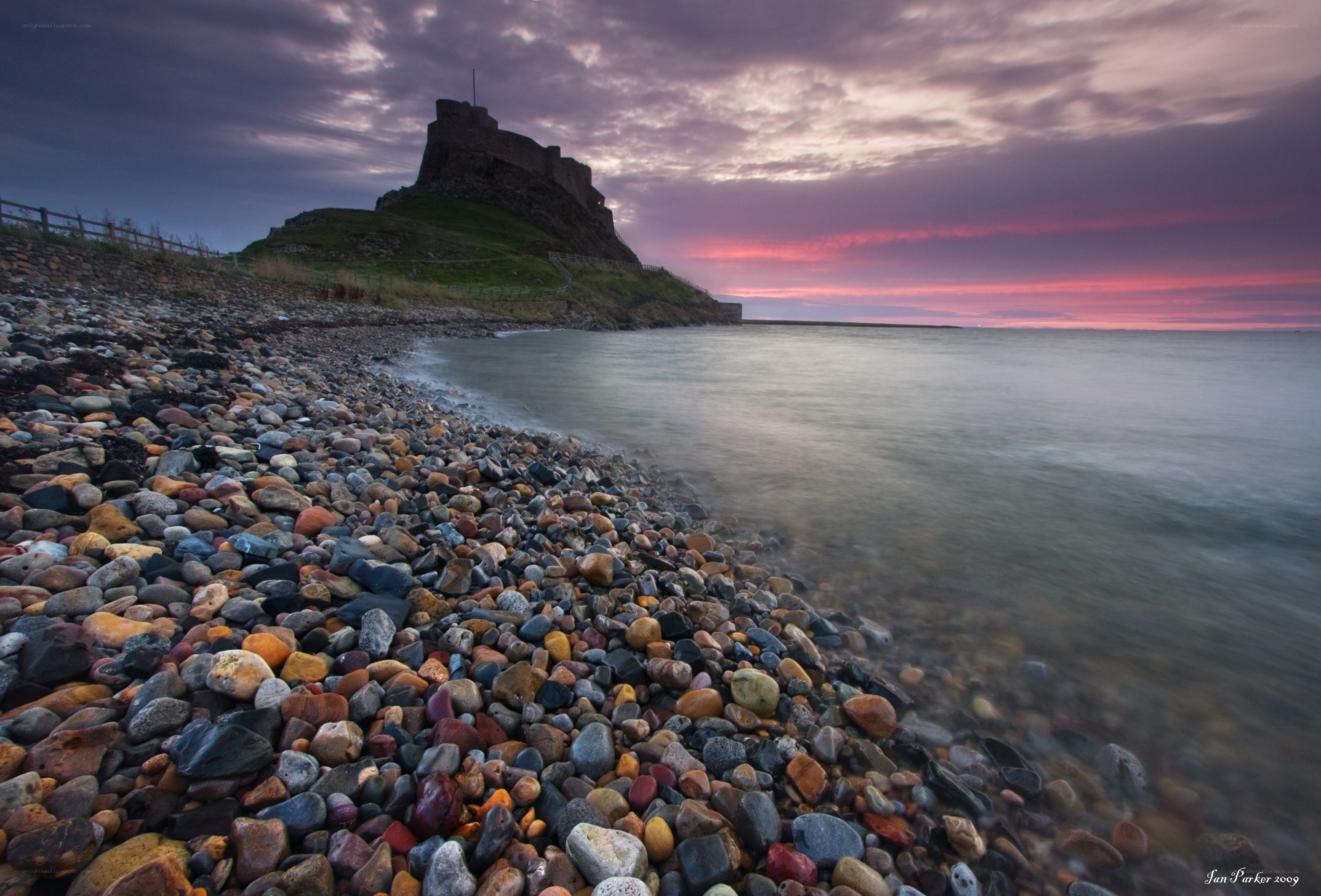 Bamburgh Castle at sunset