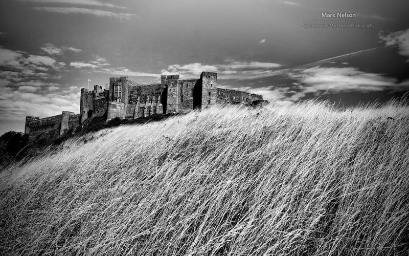 Bamburgh Castle — Black, Dramatic