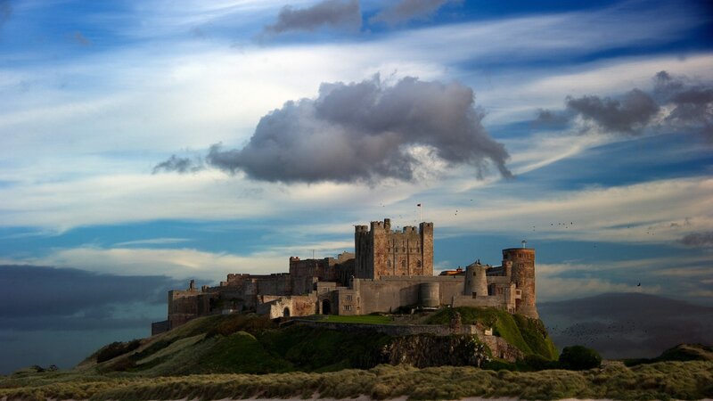 Bamburgh Castle — Blue, Dramatic, Afternoon