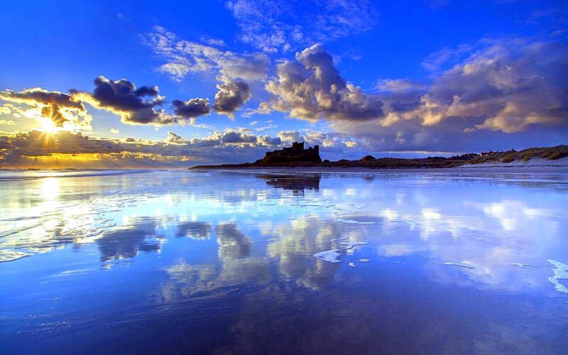 Bamburgh Castle — Blue, Dramatic, Sunrise