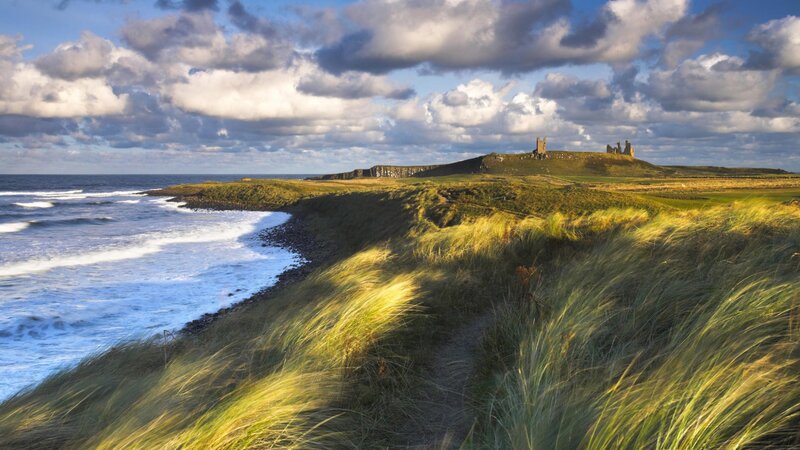 Bamburgh Castle by the sea
