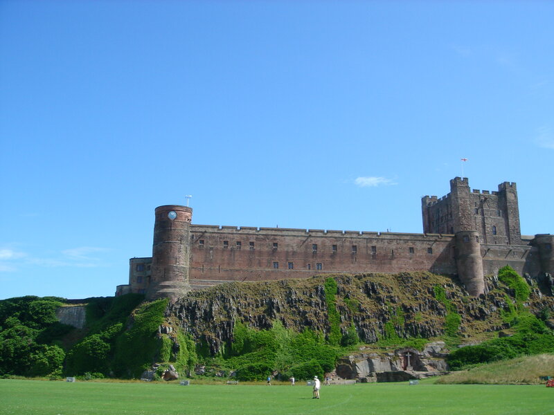 Bamburgh Castle on a sunny day
