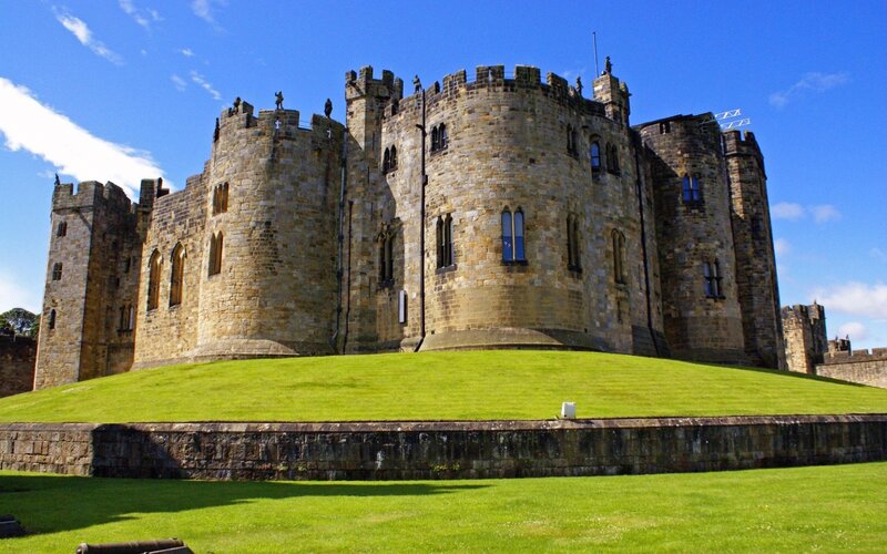 Bamburgh Castle on a sunny day