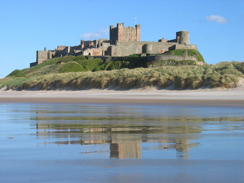 Bamburgh Castle on a sunny day