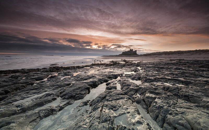 Bamburgh Castle — Purple