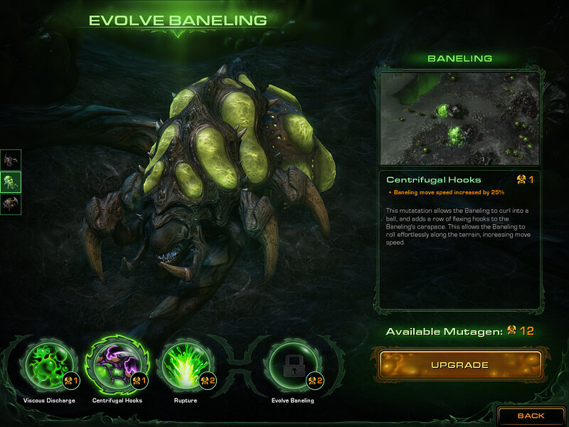 Banaling evolution screen