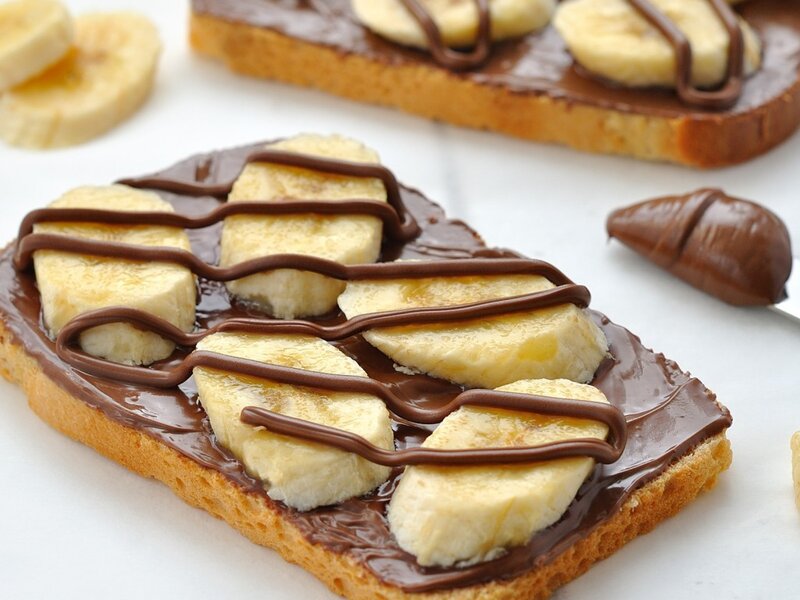 Banana and Chocolate Toast — Brown