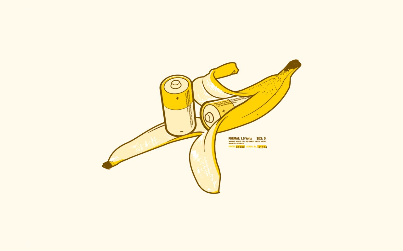 banana battery illustration