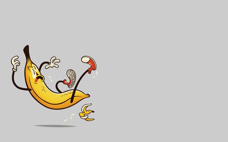 Banana Character Falling