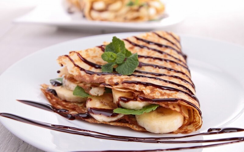 Banana Crepe with Chocolate