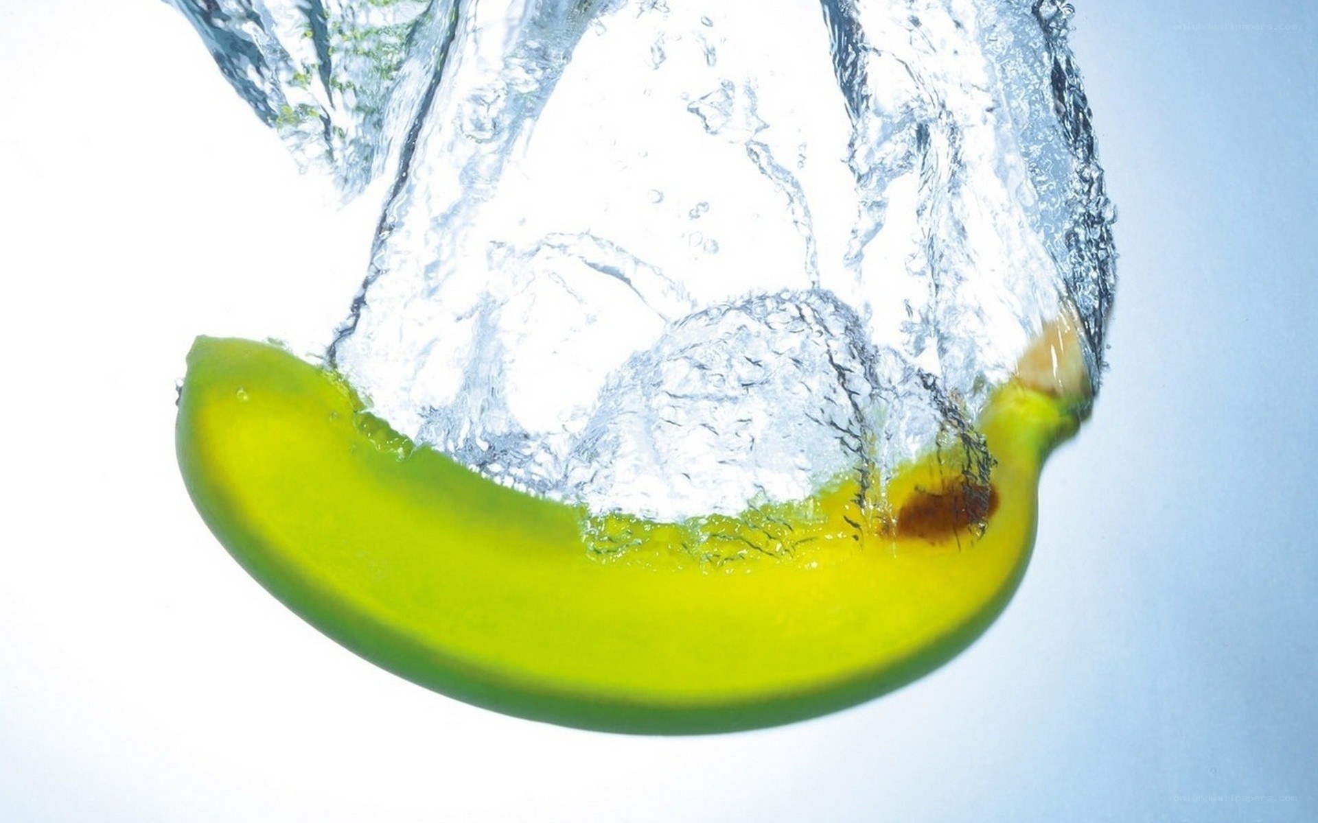 banana falling into water